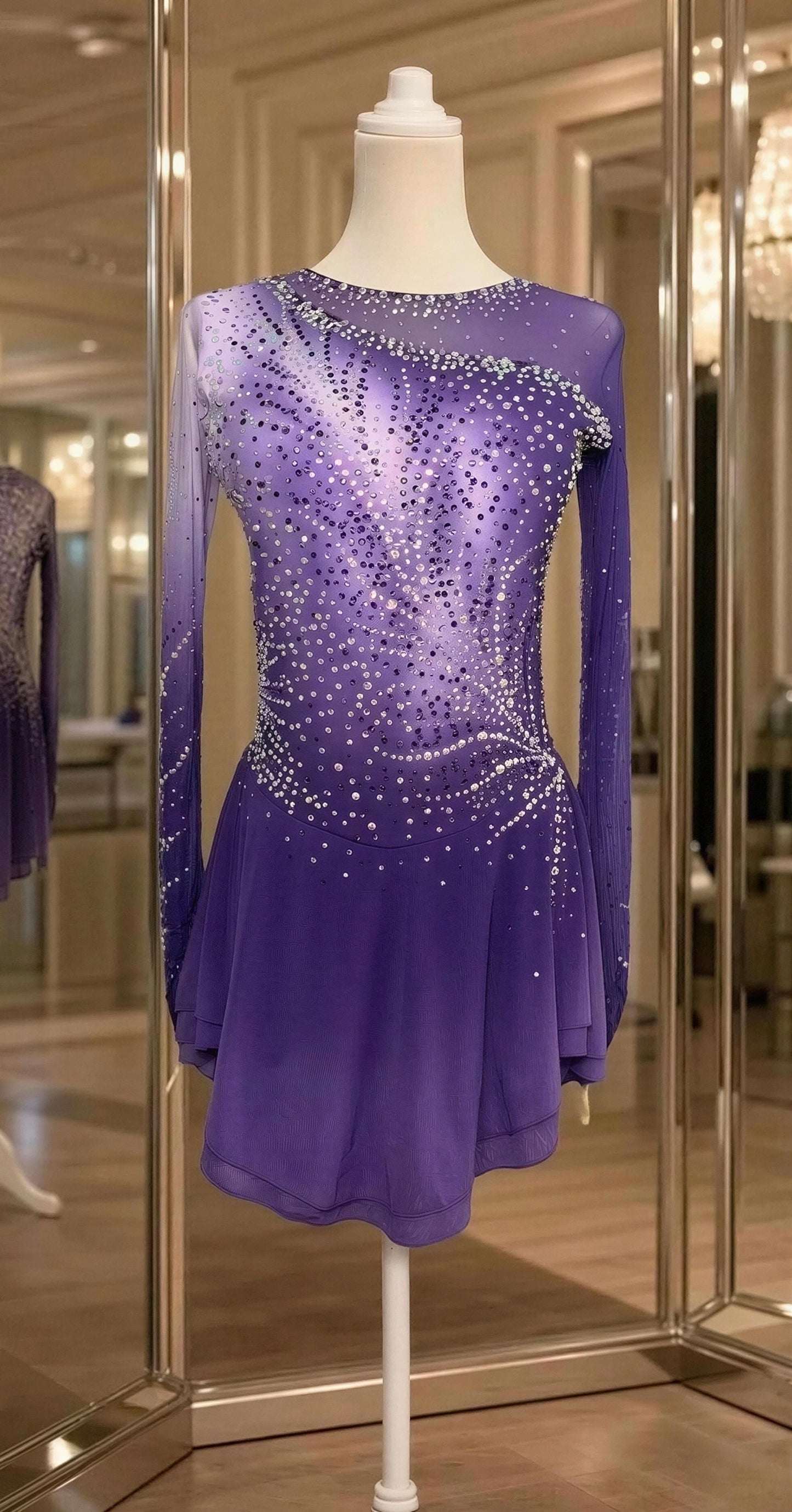 Adult Medium Purple Ombre freestyle dress