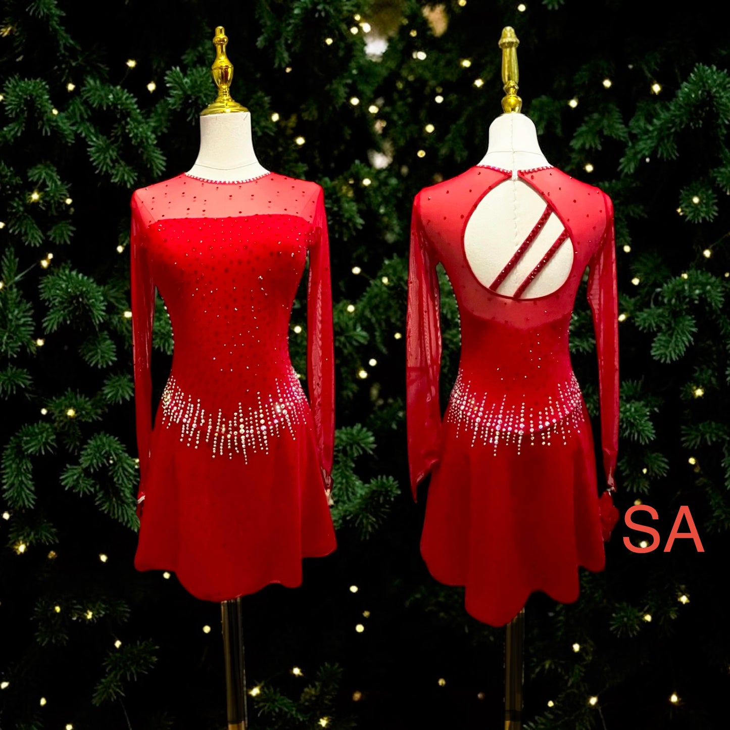 -Adult Small Red freestyle dress