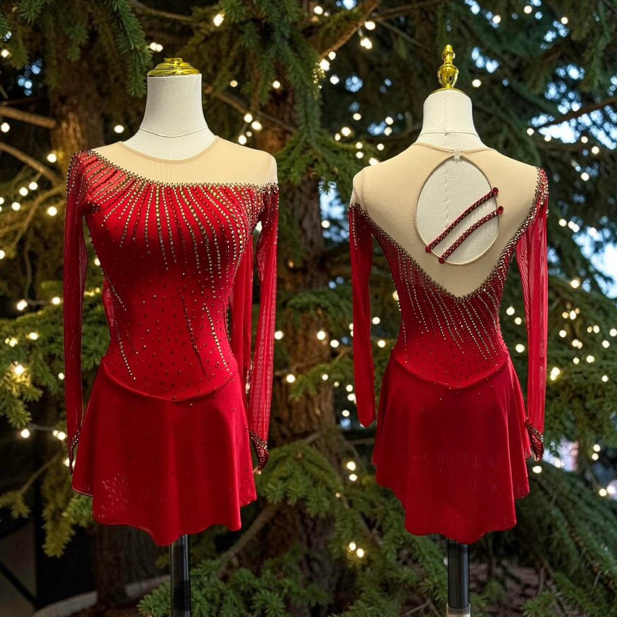 -Adult Small Red freestyle dress
