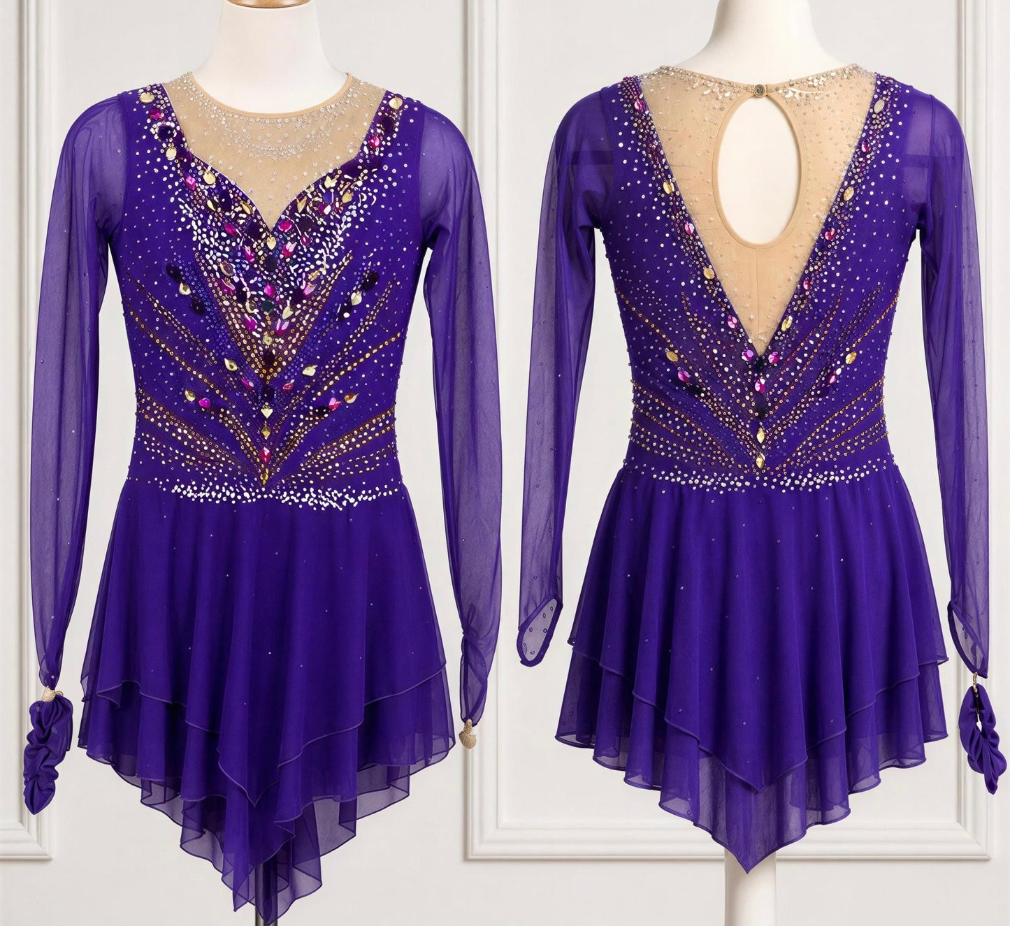 Adult XS purple freestyle dress