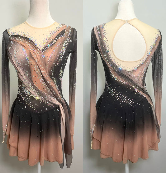 Adult Small Brown Ombre freestyle dress