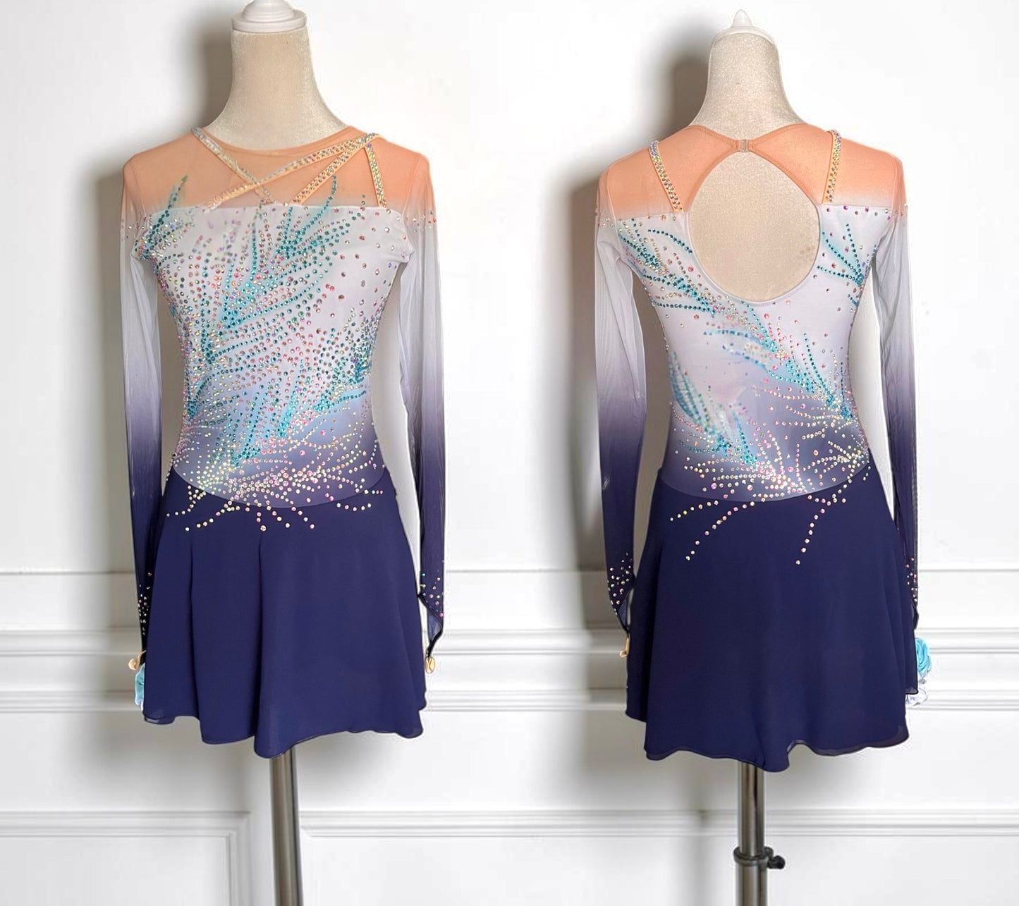 Adult Medium Blue Ombre freestyle dress