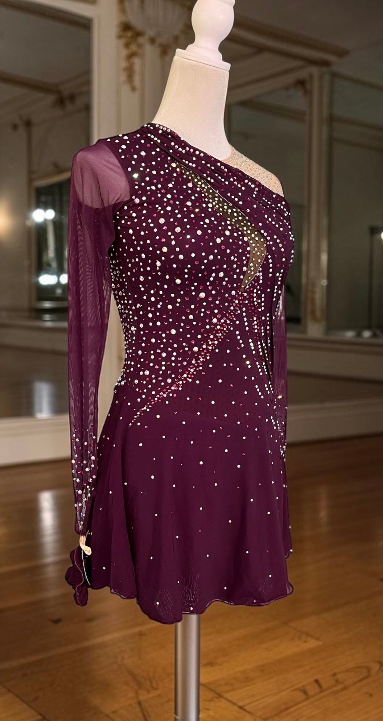 Adult Small Burgundy freestyle dress