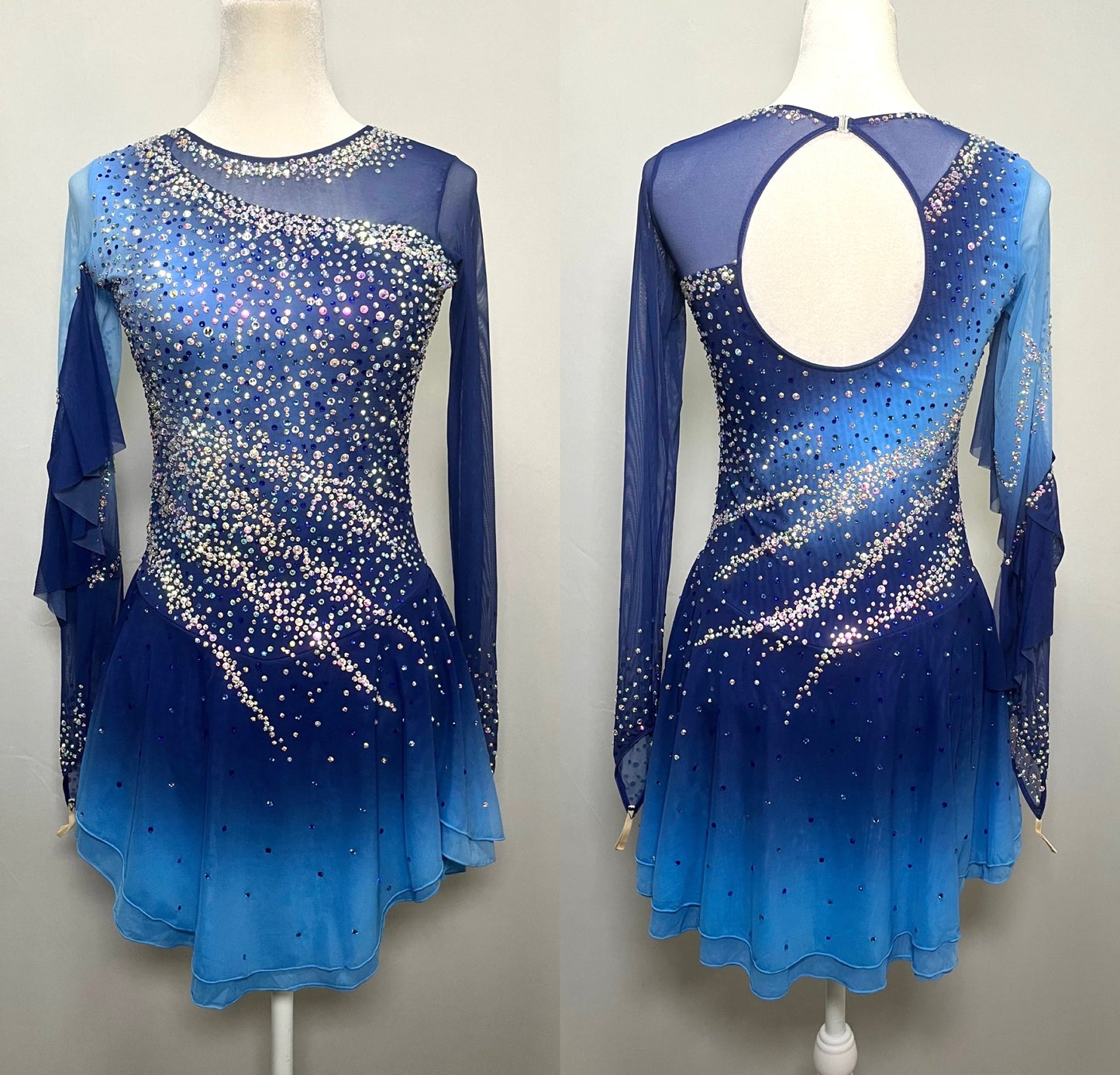 Adult Medium Blue Ombre freestyle dress