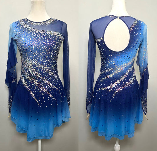 Adult Medium Blue Ombre freestyle dress