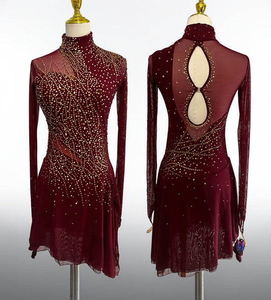 Adult Medium Maroon Freestyle/Dance dress