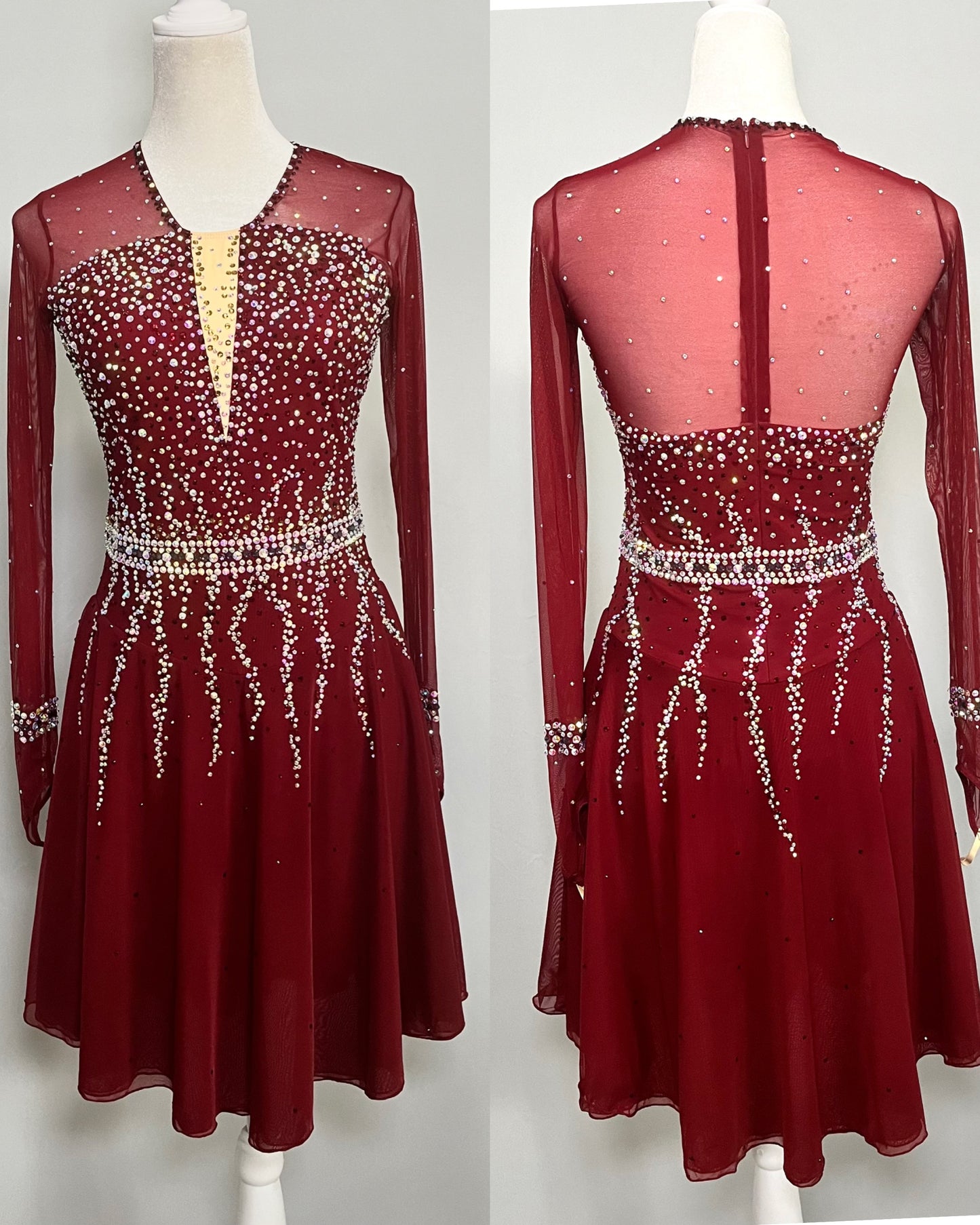 Adult Medium Burgundy  Dance dress