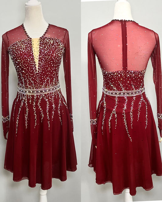 Adult Medium Burgundy  Dance dress
