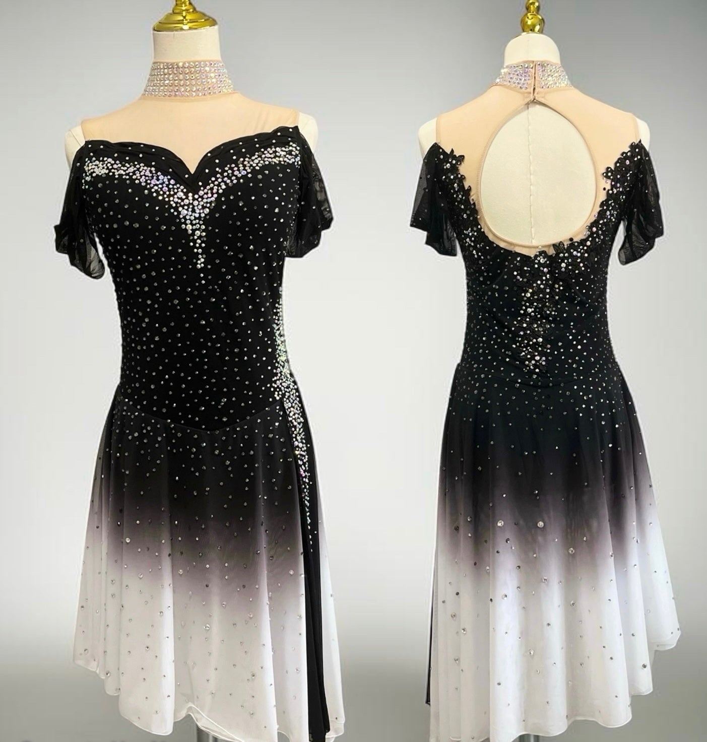 Adult Medium Black /White Dance dress