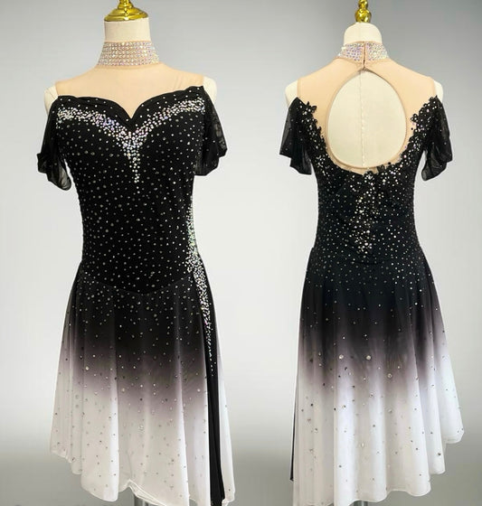 Adult Medium Black /White Dance dress