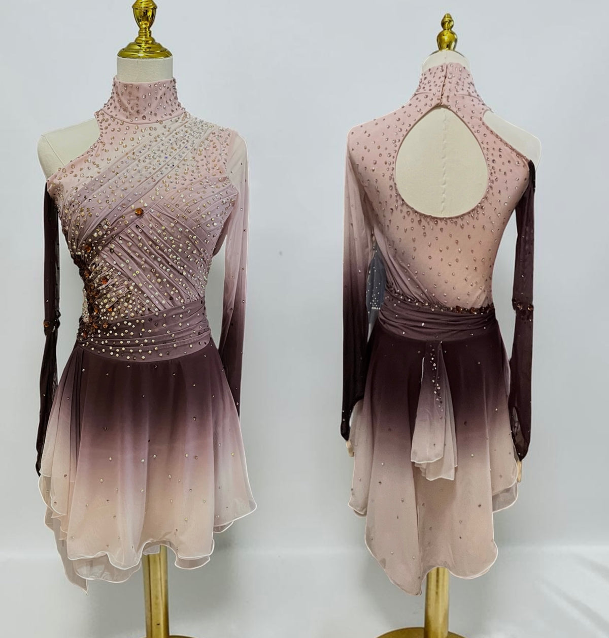 Adult Small Dusty Pink/Mauve/ Brown freestyle dress