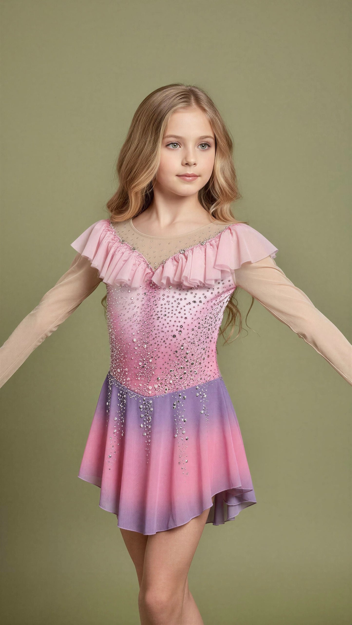 Adult XS Pink /Purple Ombre freestyle dress