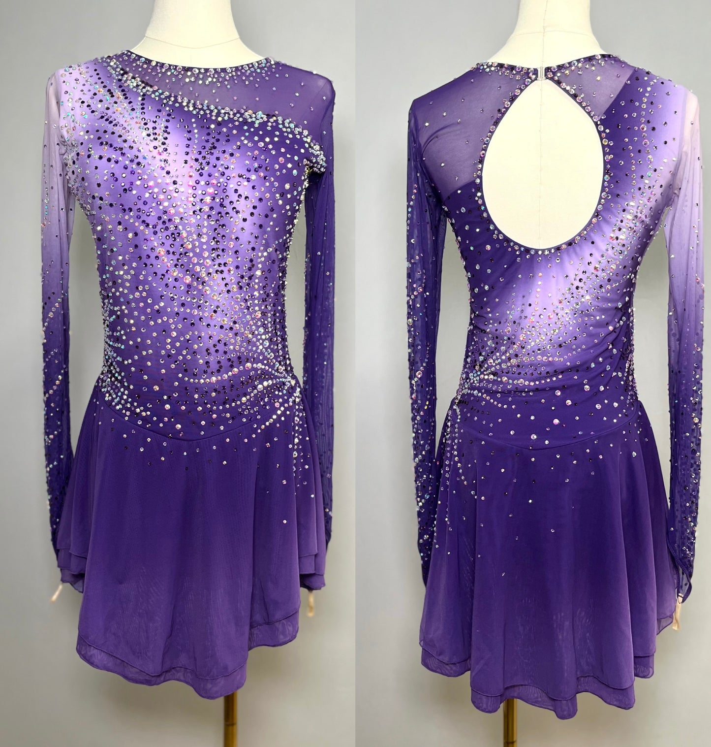 Adult Medium Purple Ombre freestyle dress