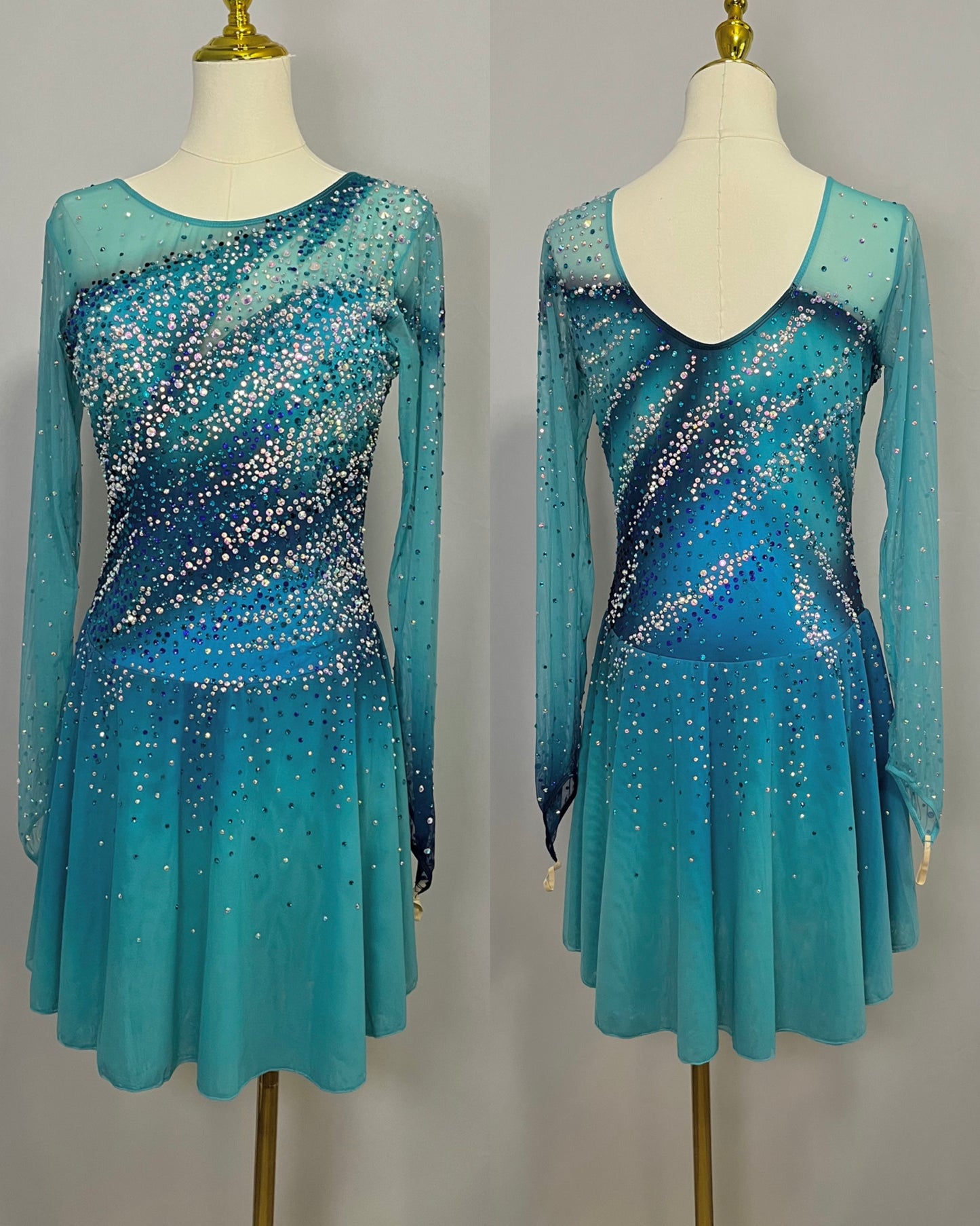 Adult Large Blue Ombre freestyle dress