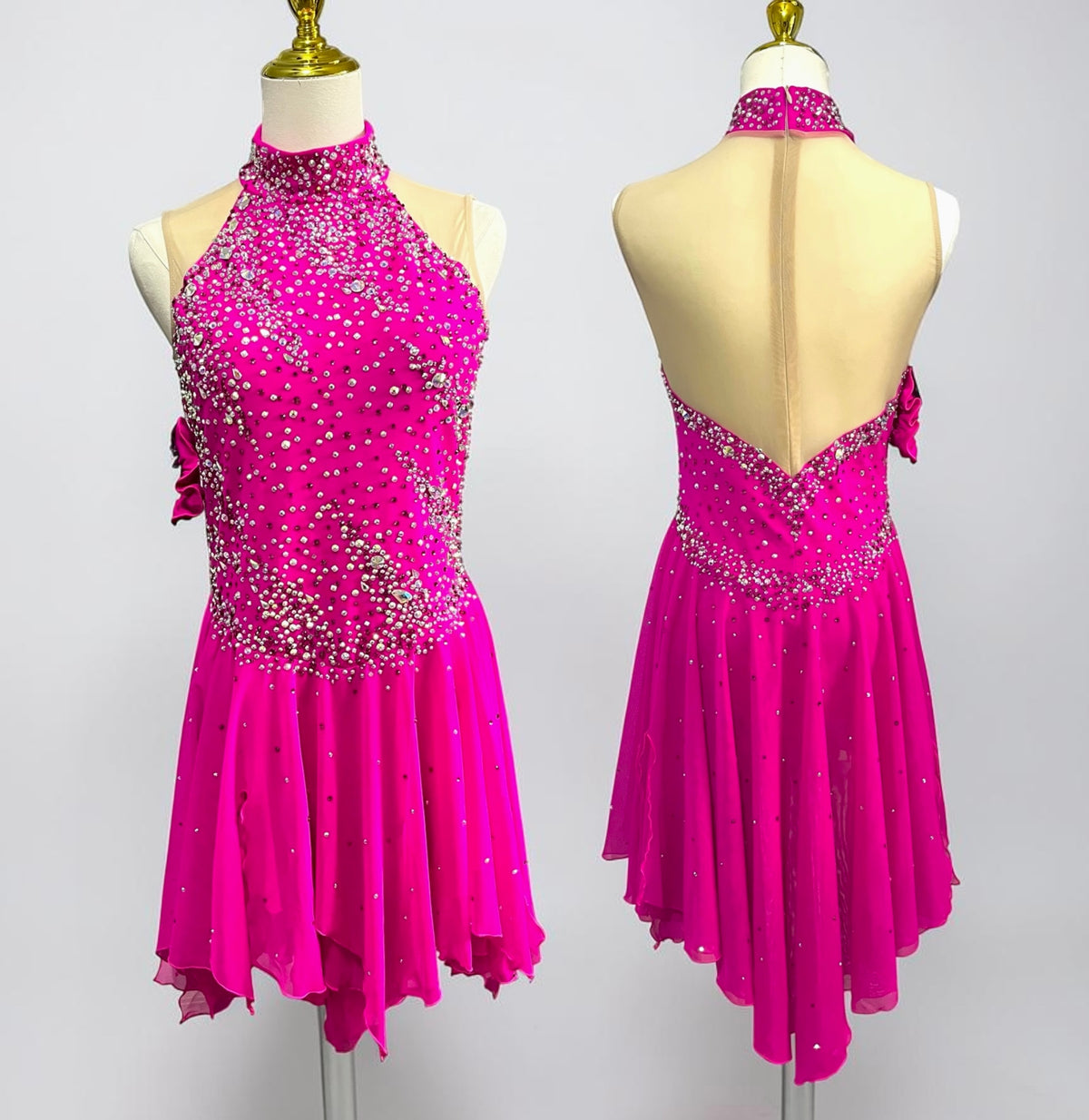 Adult Medium Bright Hot Pink dance dress