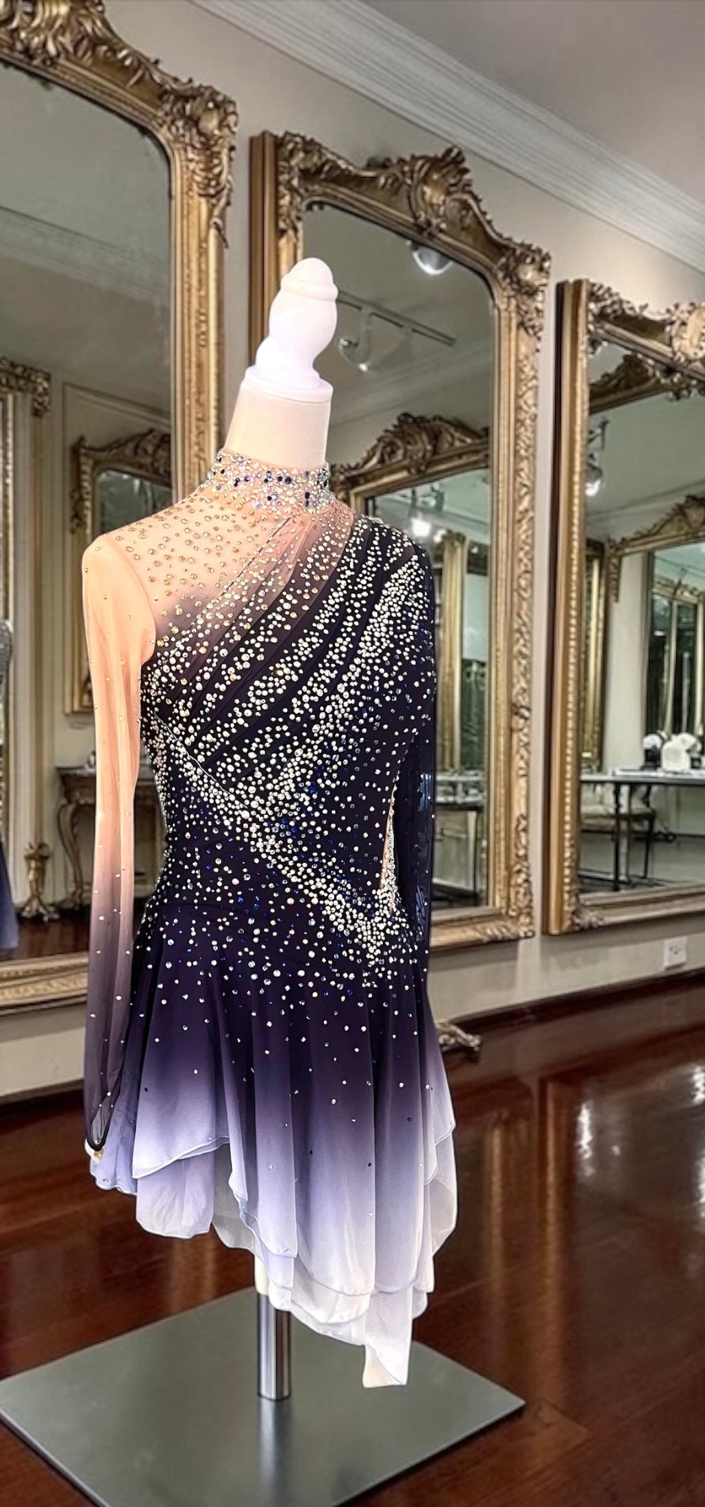 Adult Small Navy/Purple freestyle/Dance dress