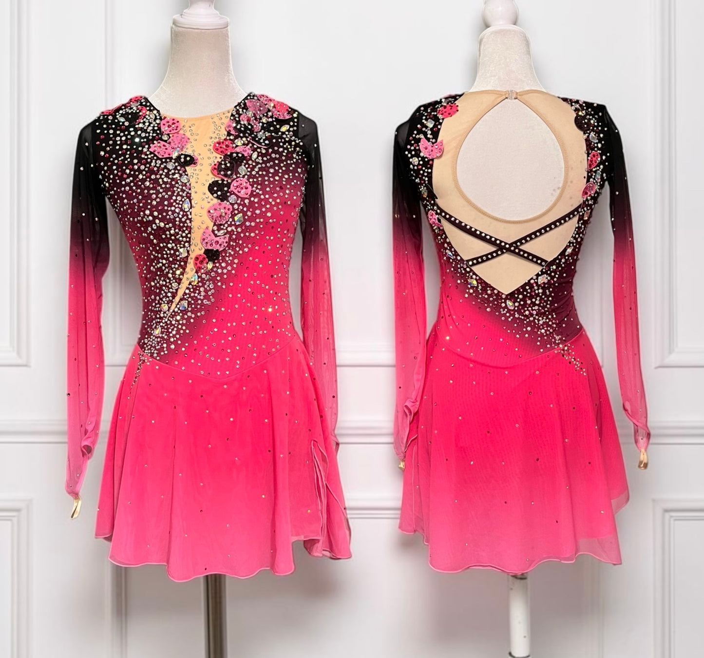 Adult Small Pink Black freestyle dress