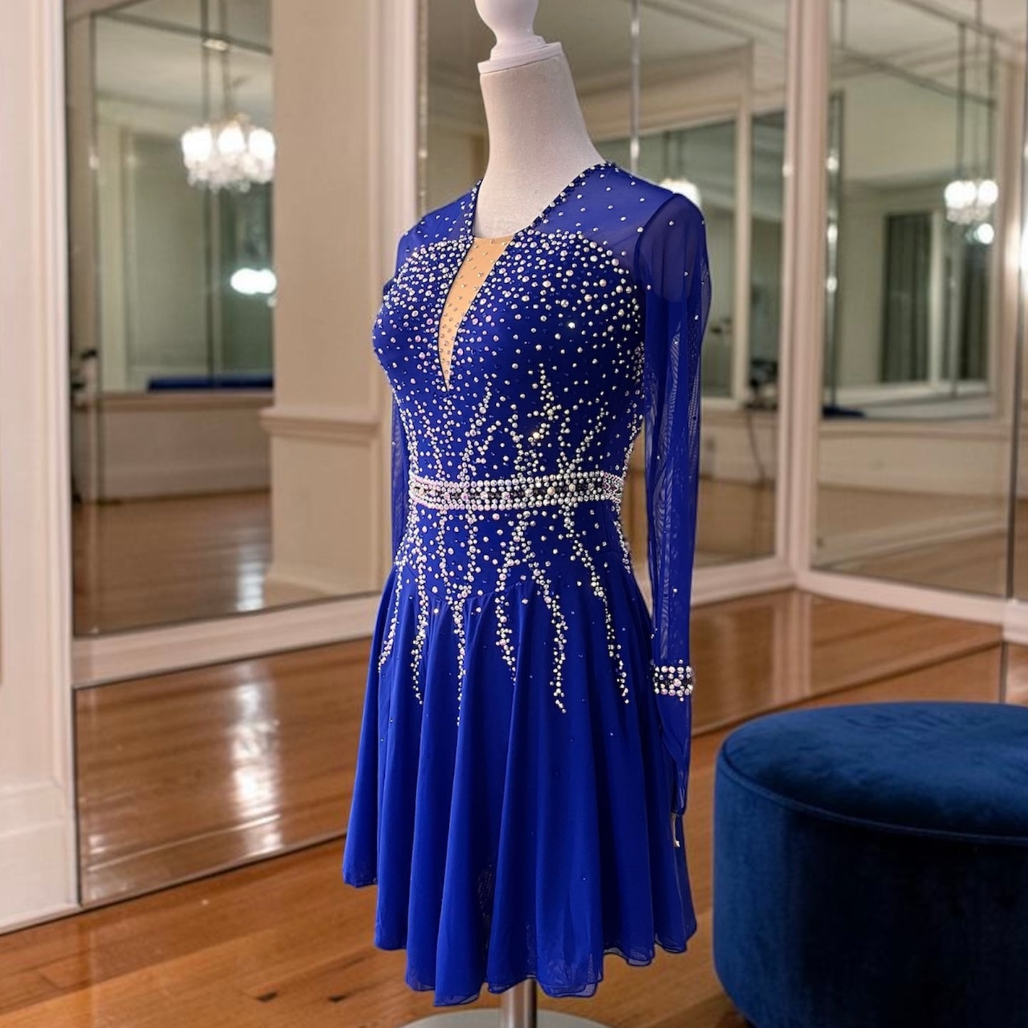 Adult Small Royal Blue Dance / Freestyle dress