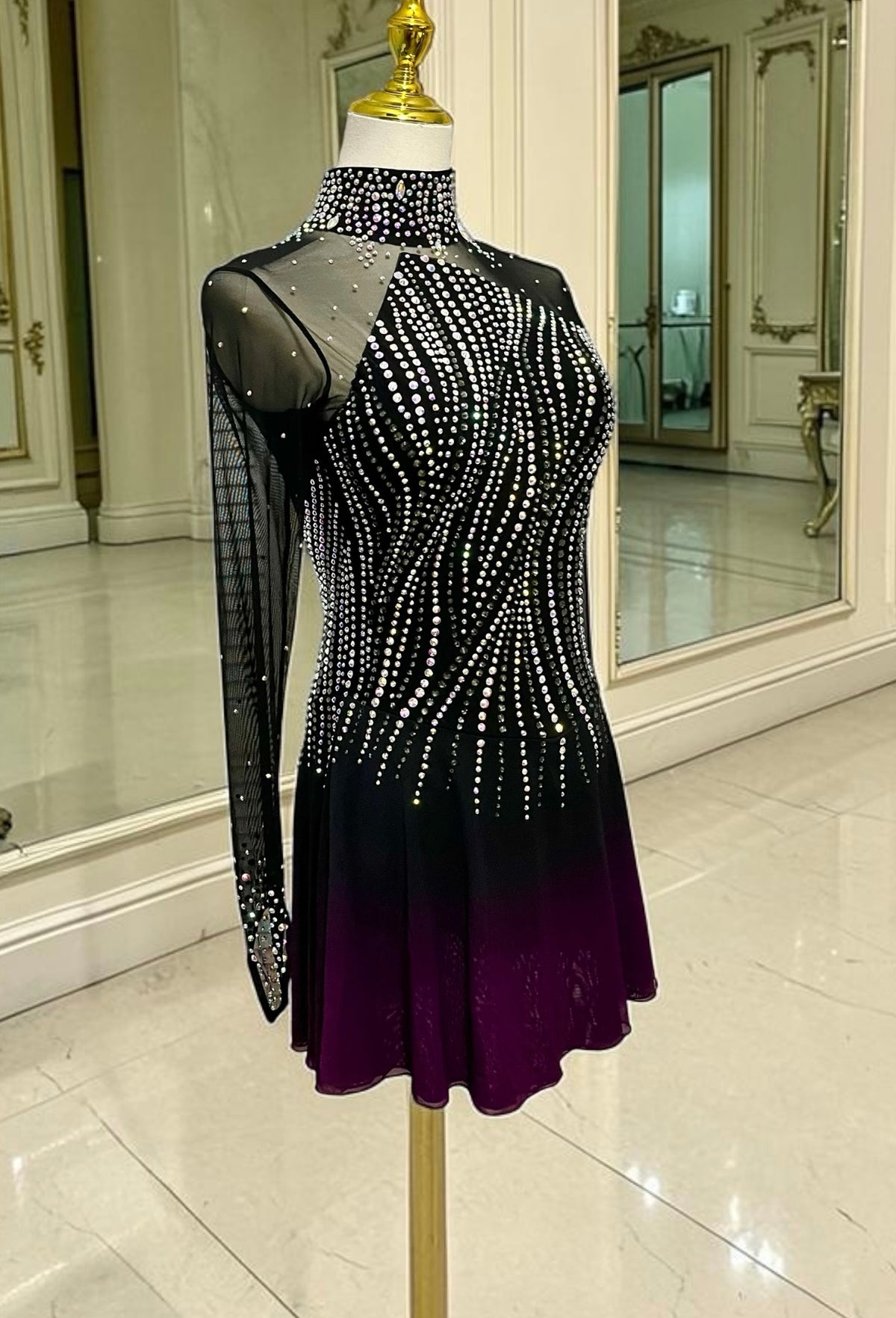 Adult Small Black/Plum freestyle dress
