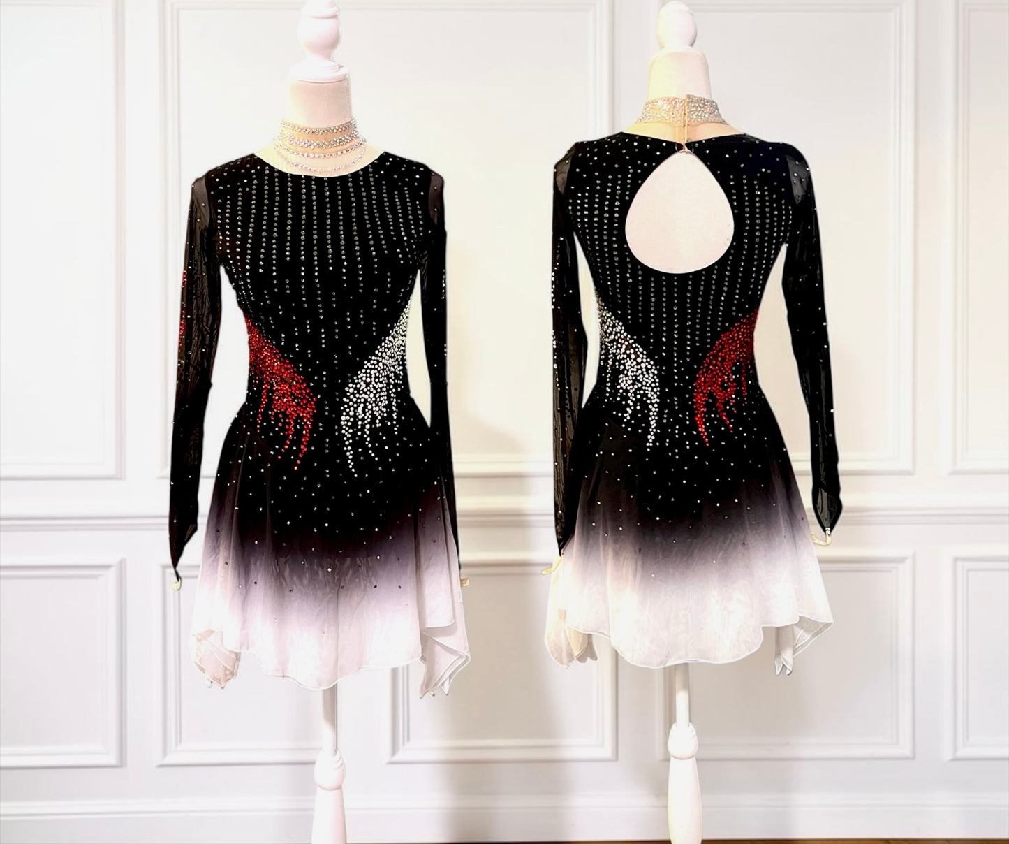 Adult Medium Black Ombre freestyle dress