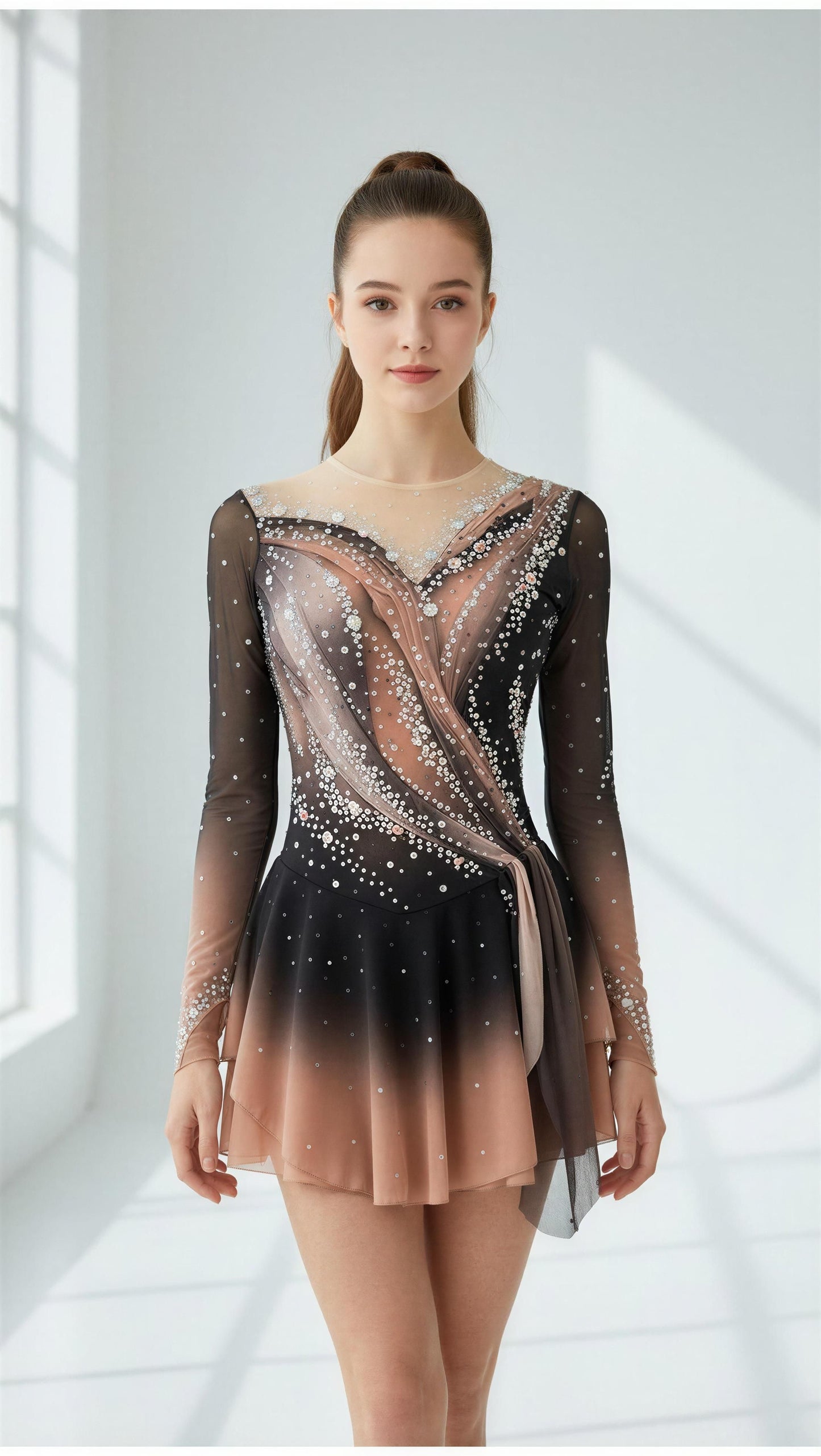 Adult Small Brown Ombre freestyle dress