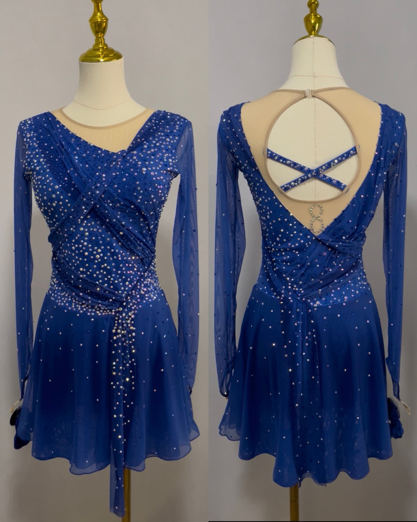 Adult Small Blue Ombre freestyle dress