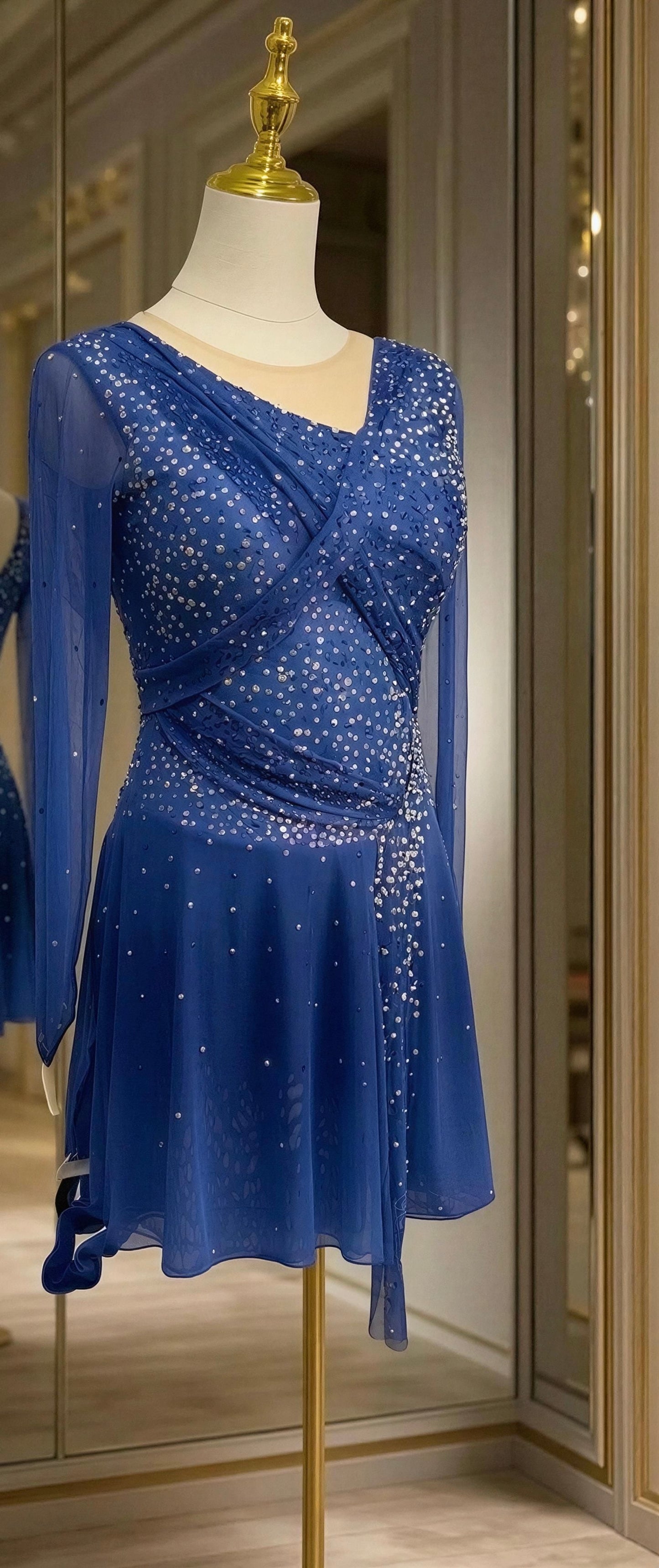 Adult Small Blue Ombre freestyle dress