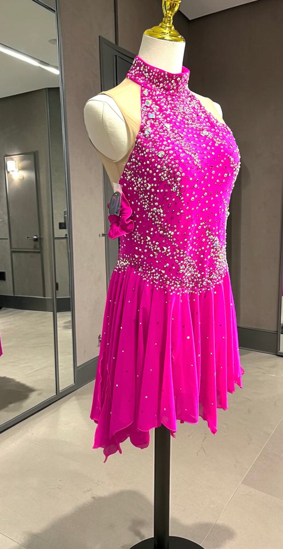 Adult Medium Bright Hot Pink dance dress