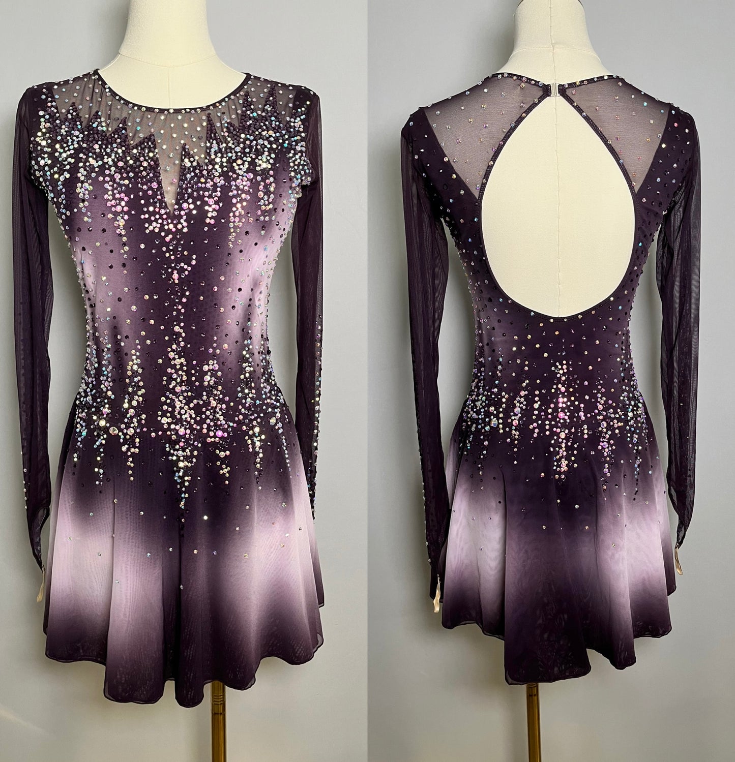 Adult Small Plum Ombre freestyle dress