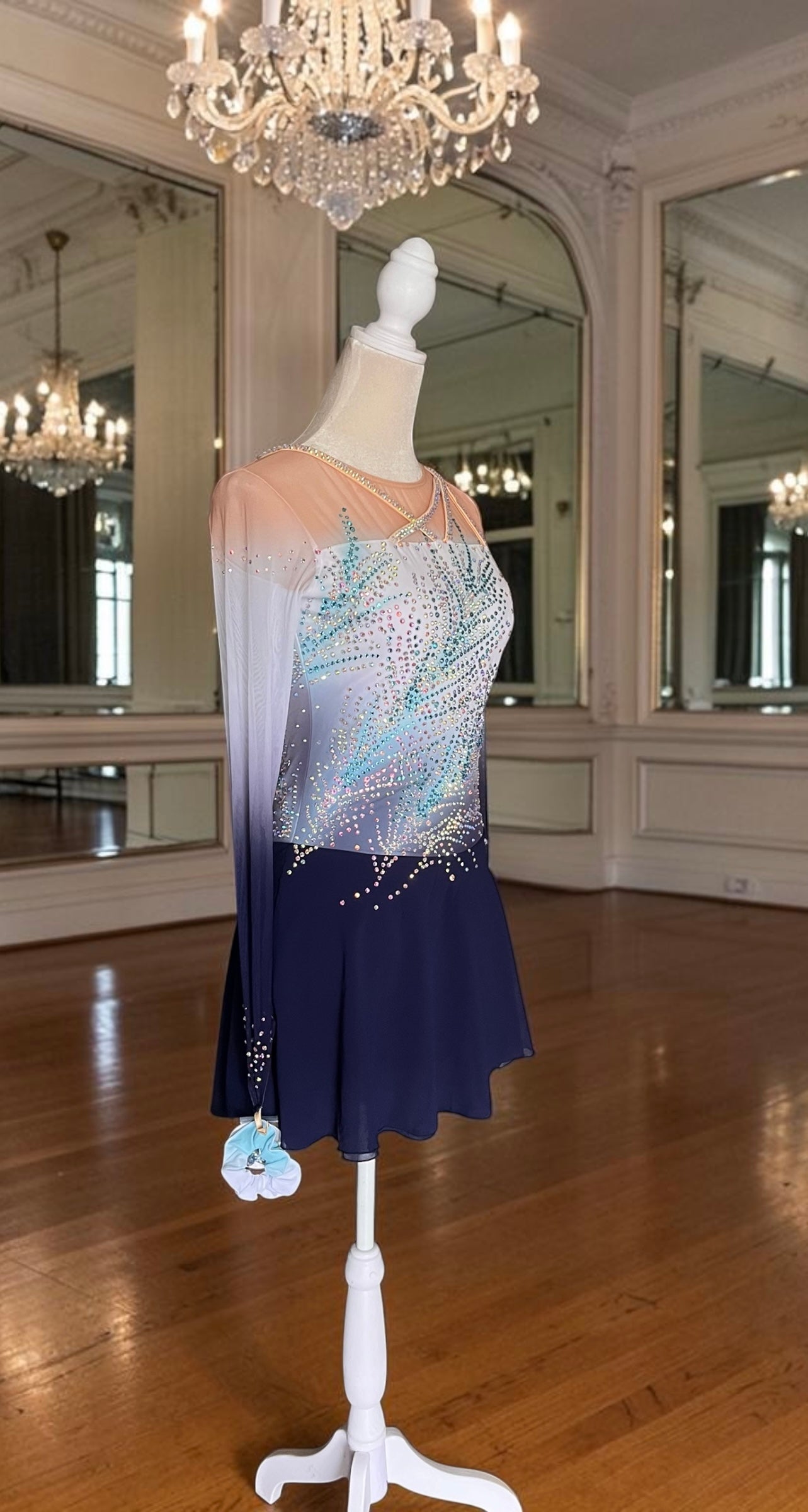 Adult Medium Blue Ombre freestyle dress