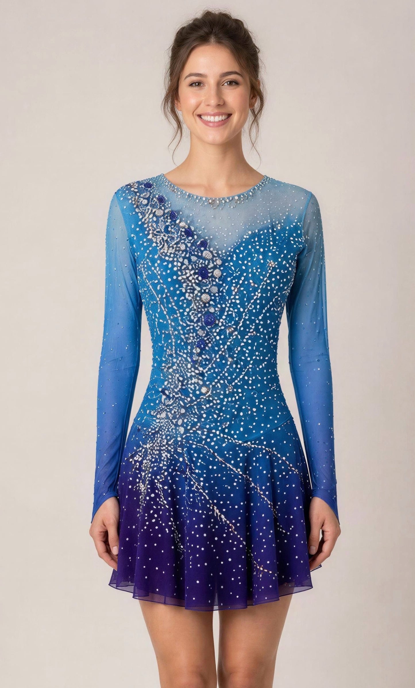 Adult Medium Blue Ombre freestyle dress