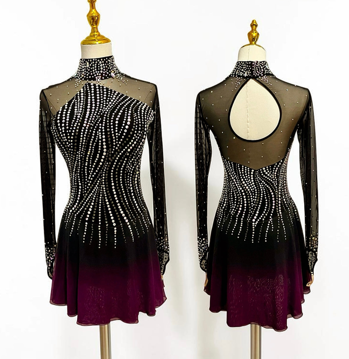 Adult Small Black/Plum freestyle dress