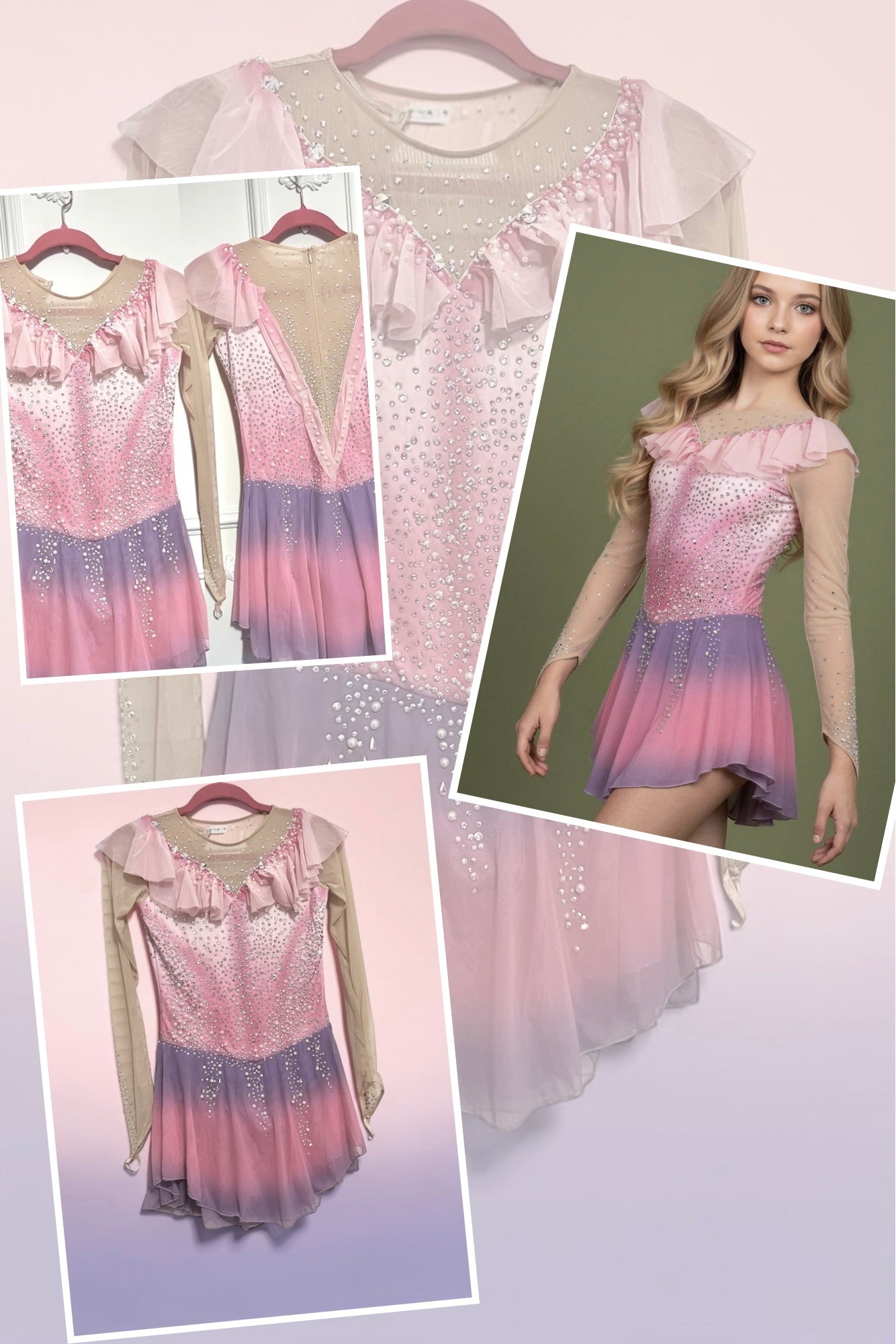 Adult XS Pink /Purple Ombre freestyle dress
