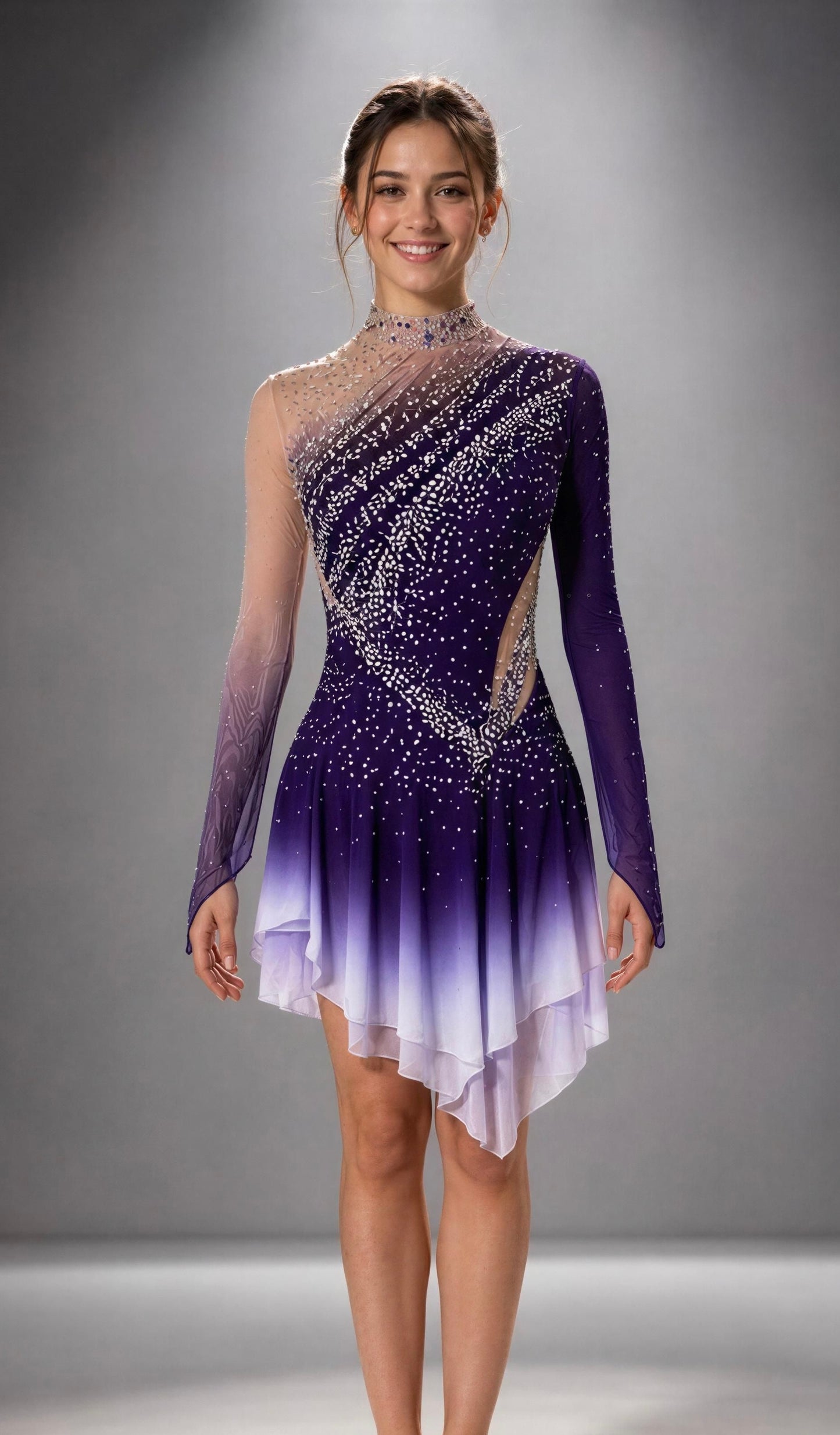 Adult Small Navy/Purple freestyle/Dance dress