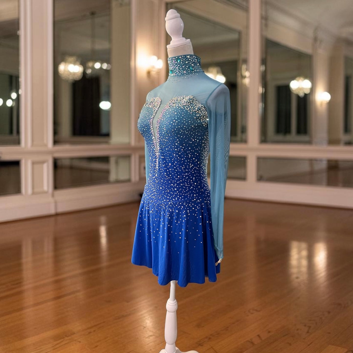 Adult Medium Blue  Ombre freestyle dress