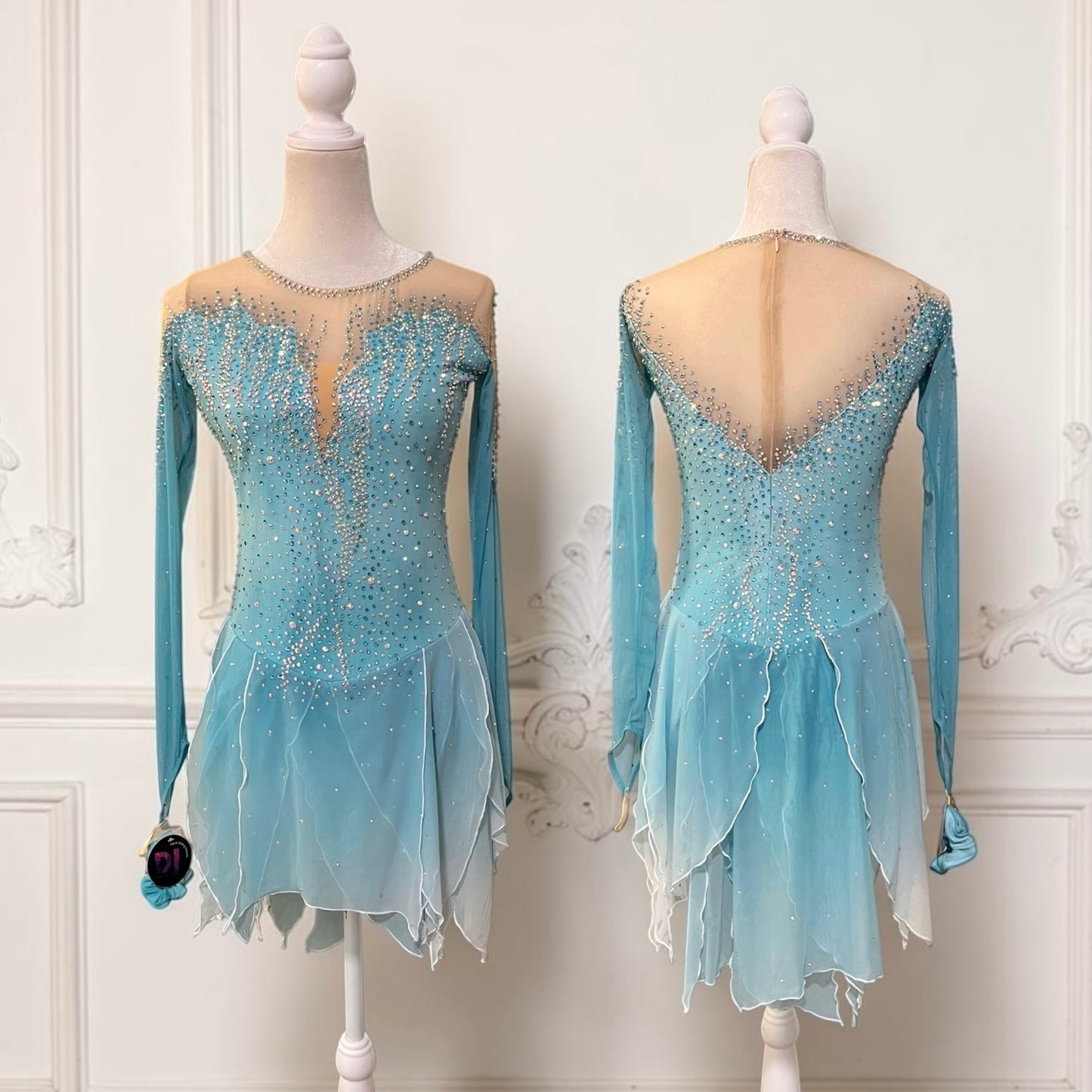 Adult Medium Aqua Dance/Freestyle dress